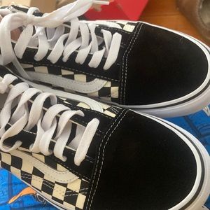NEVER worn checkered vans